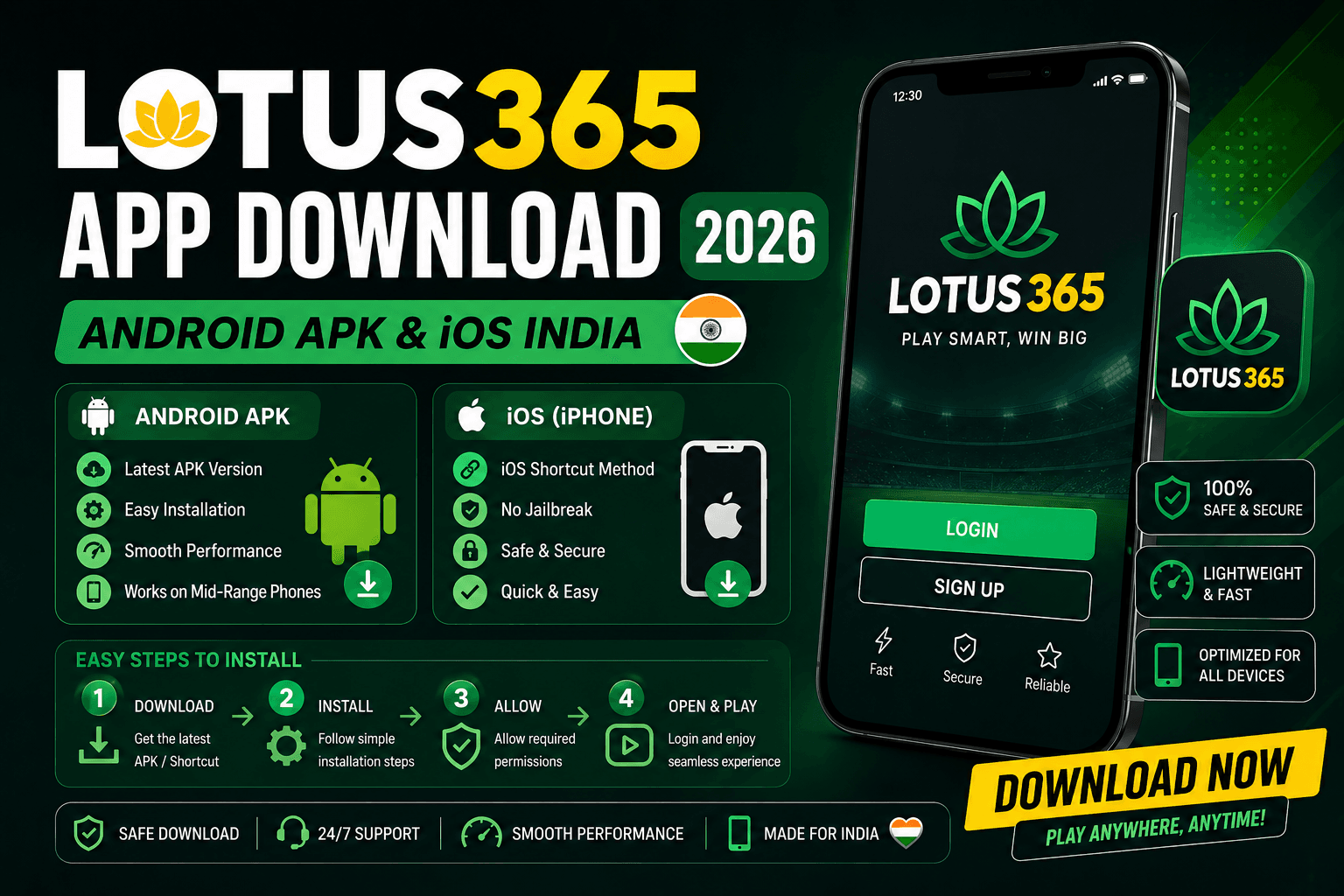 Lotus365 App Download 2026: Android APK & iOS India