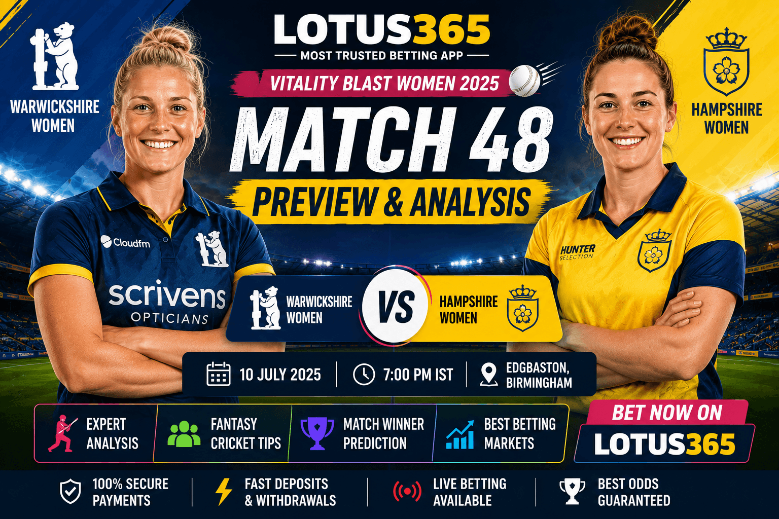 Warwickshire Women vs Hampshire Women Match Analysis
