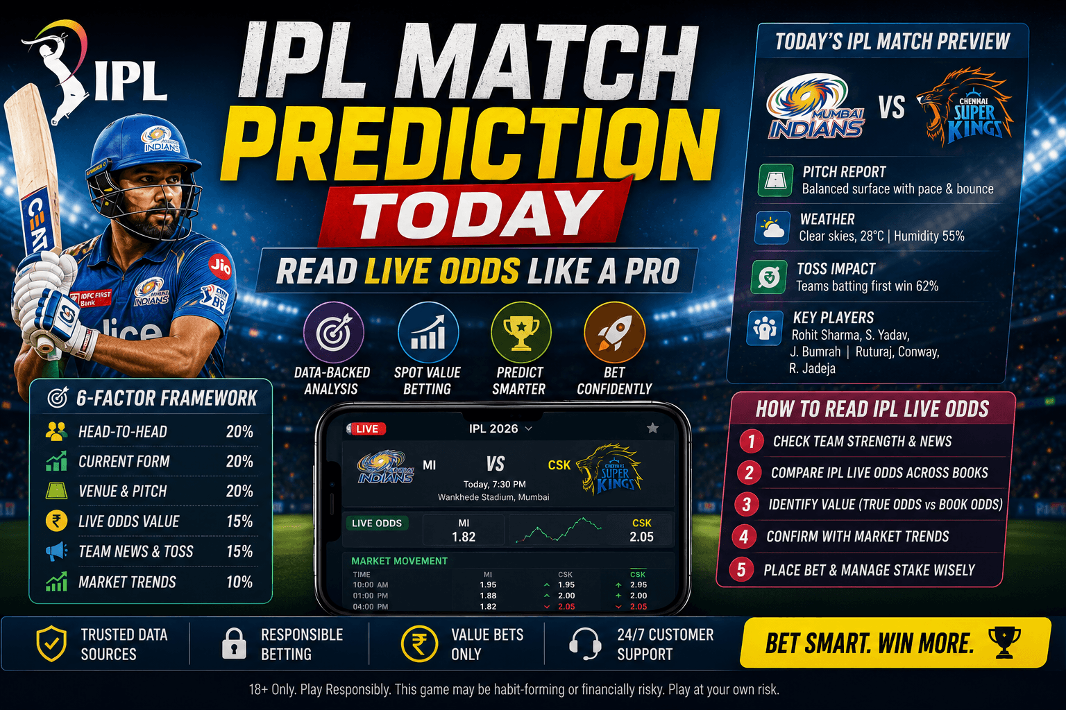 IPL Match Prediction Today: Read Live Odds Like a Pro