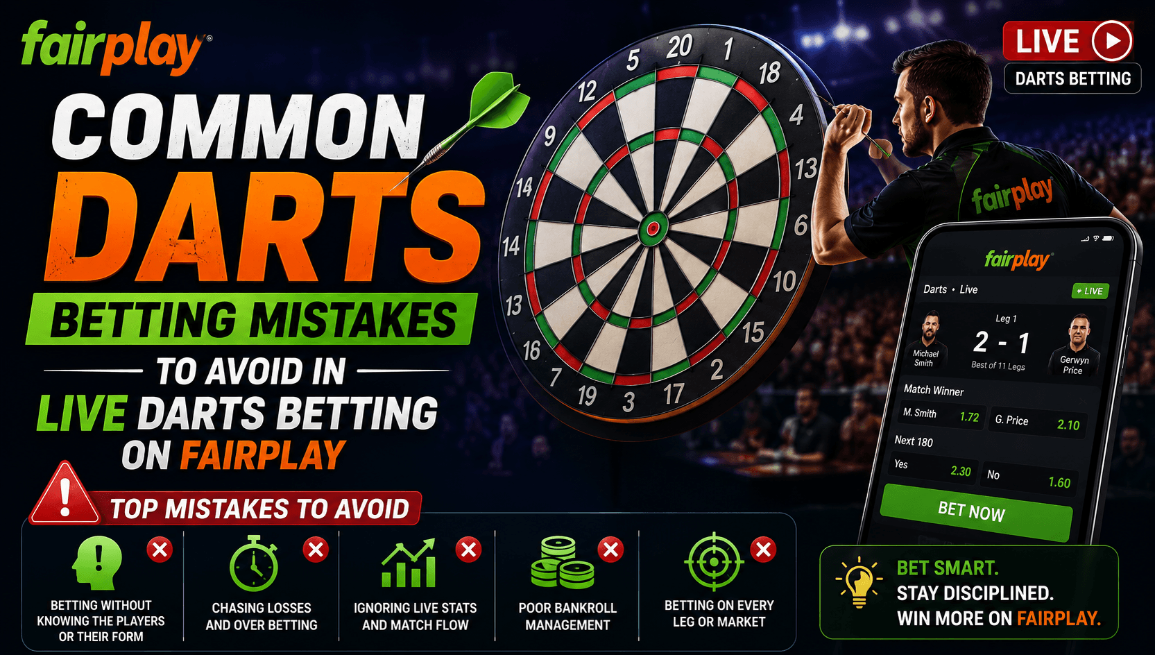 Common Darts Betting Mistakes to Avoid in Live Darts Betting on Fairplay