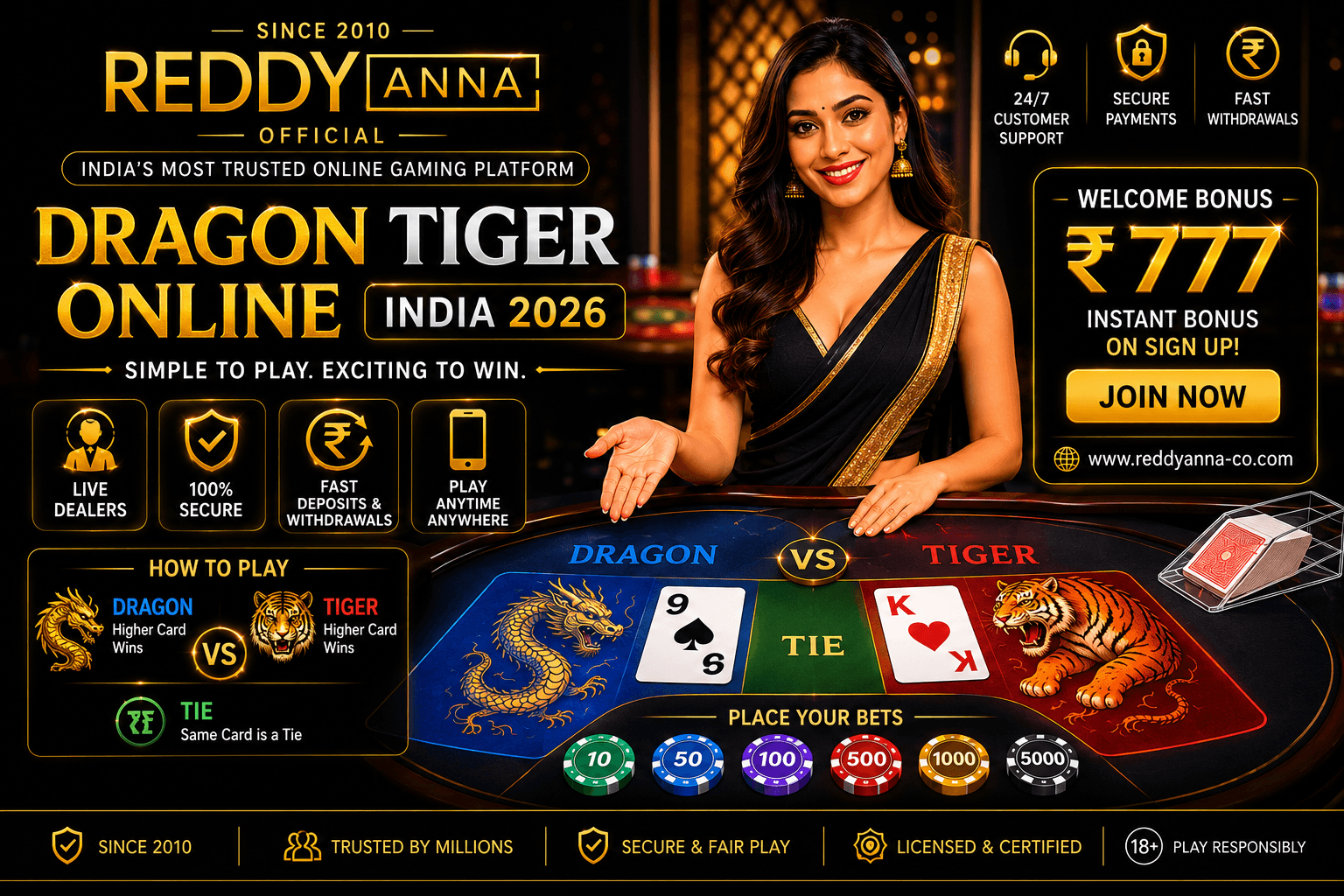 Dragon Tiger Online India 2026: Rules, Odds & Smart Betting Guide