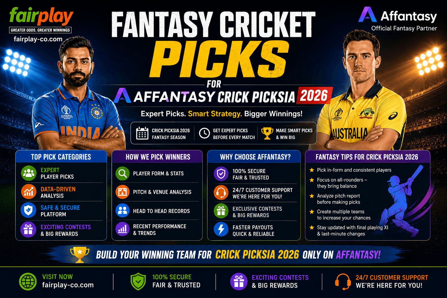 Fantasy Cricket Picks for Affantasy cricket picksia 2026