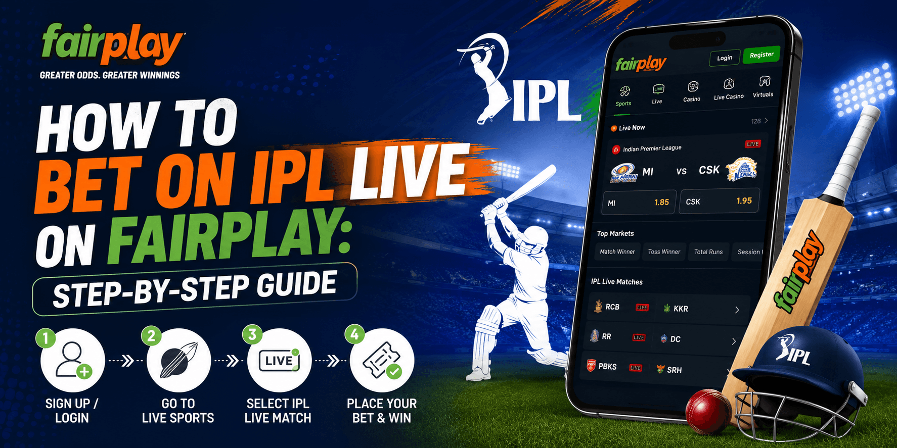 How to Bet on IPL Live on FairPlay: Step-by-Step Guide