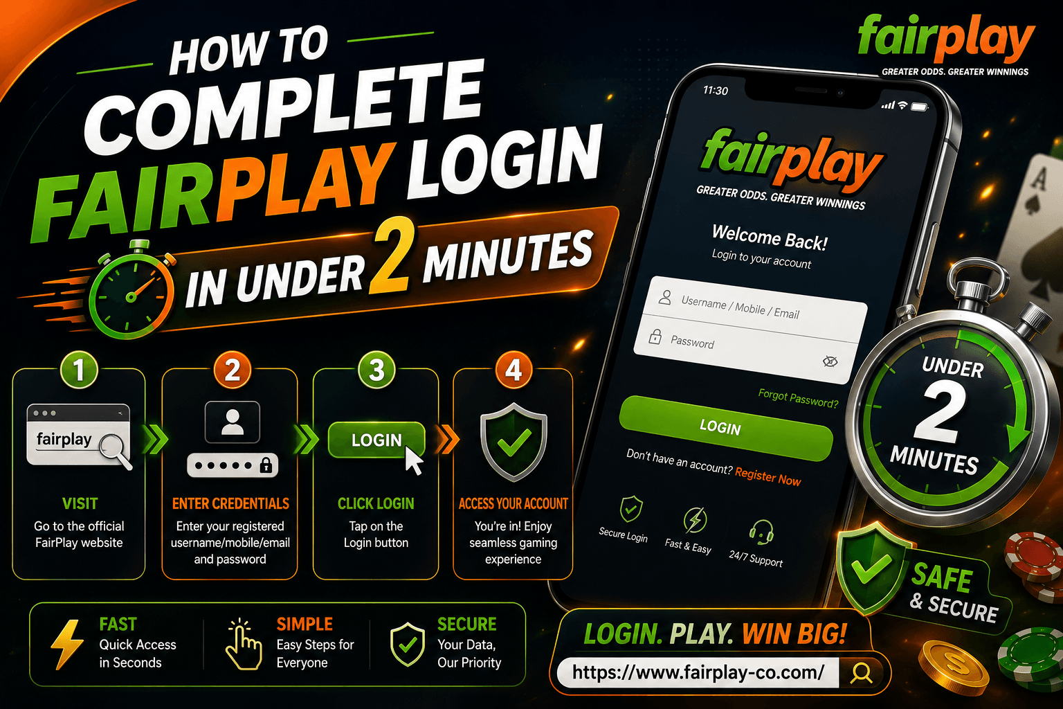 How to Complete FairPlay Login in Under 2 Minutes