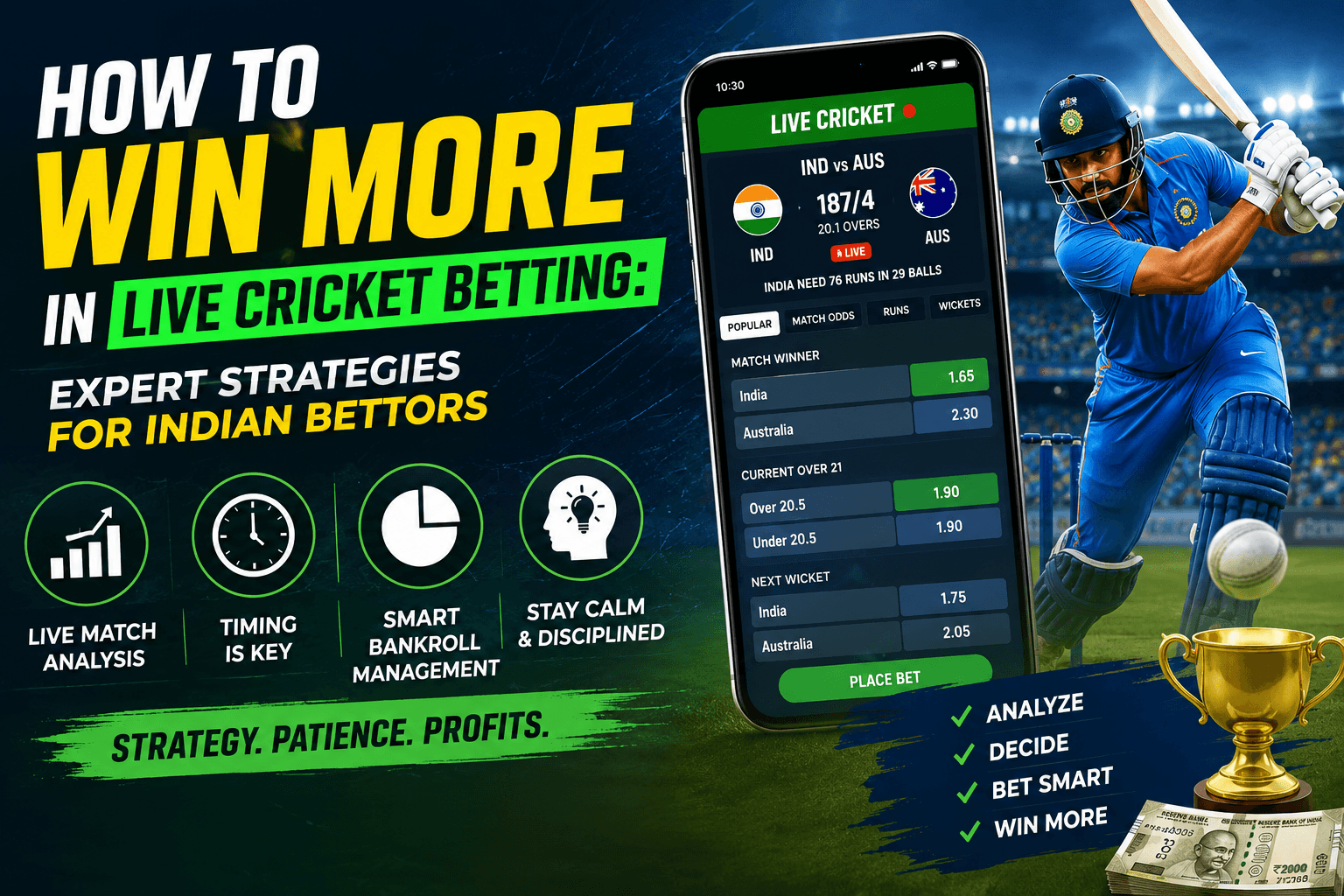 How to Win More in Live Cricket Betting:  Expert Strategies for Indian Bettors