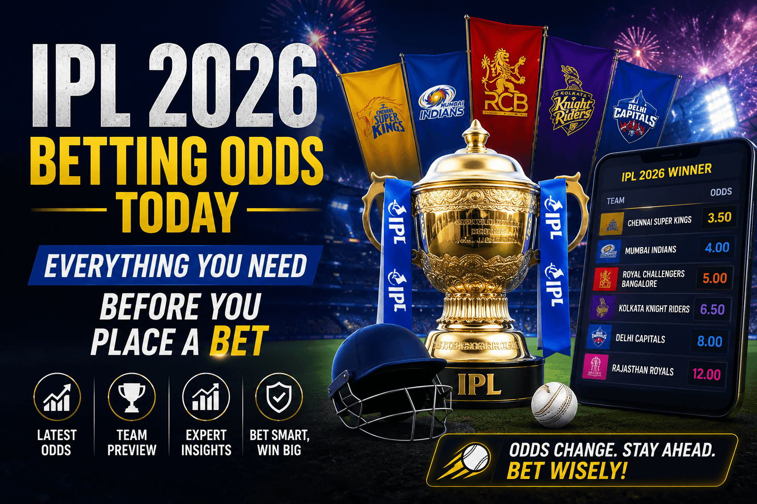 IPL 2026 Betting Odds Today – Everything You Need Before You Place a Bet