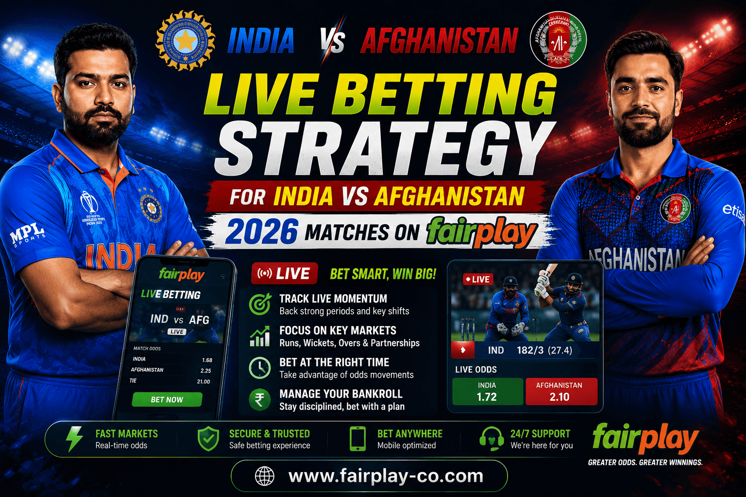Live Betting Strategy for India vs Afghanistan 2026 Matches on FairPlay