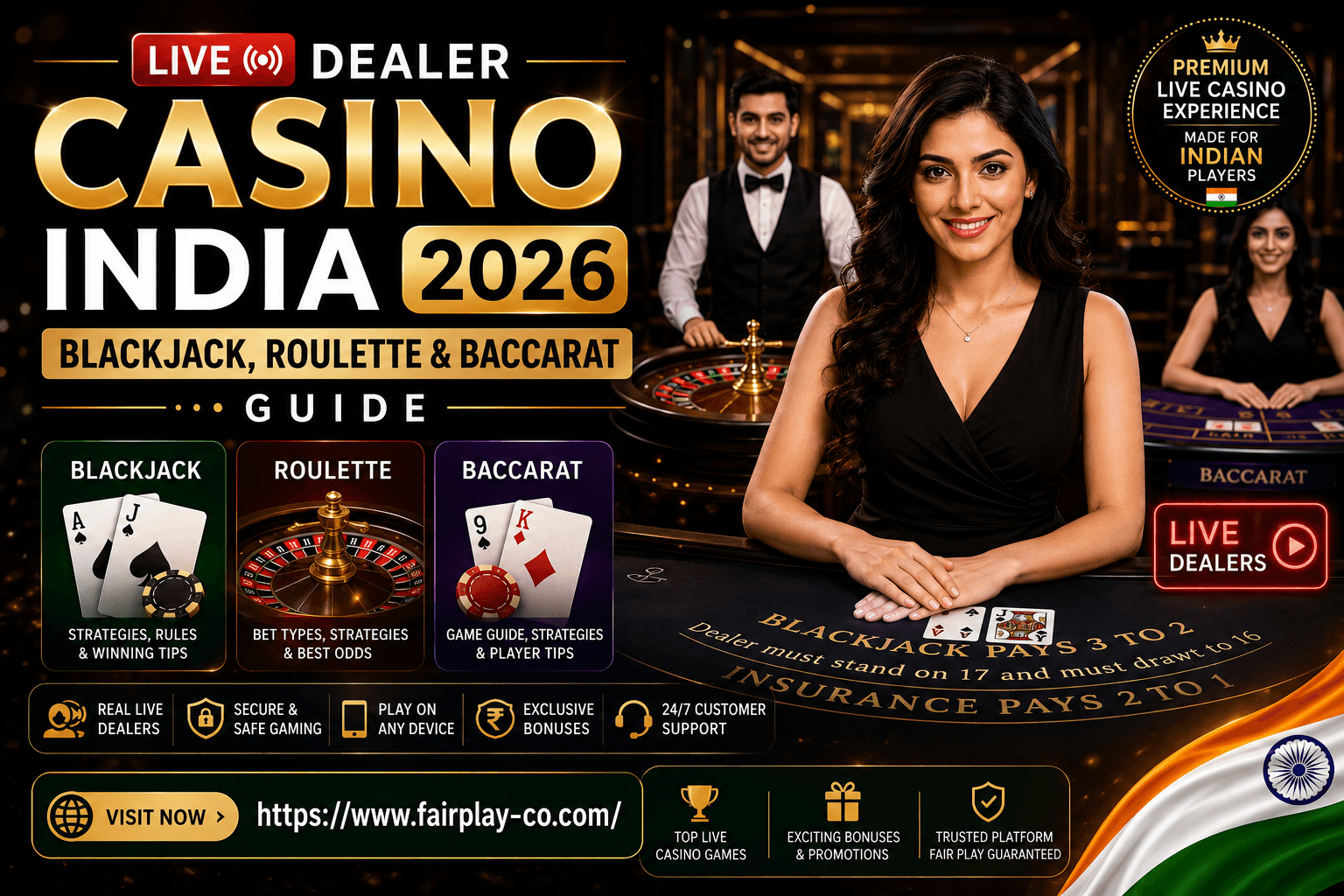 Live Dealer Casino India 2026: Blackjack, Roulette & Baccarat Guide