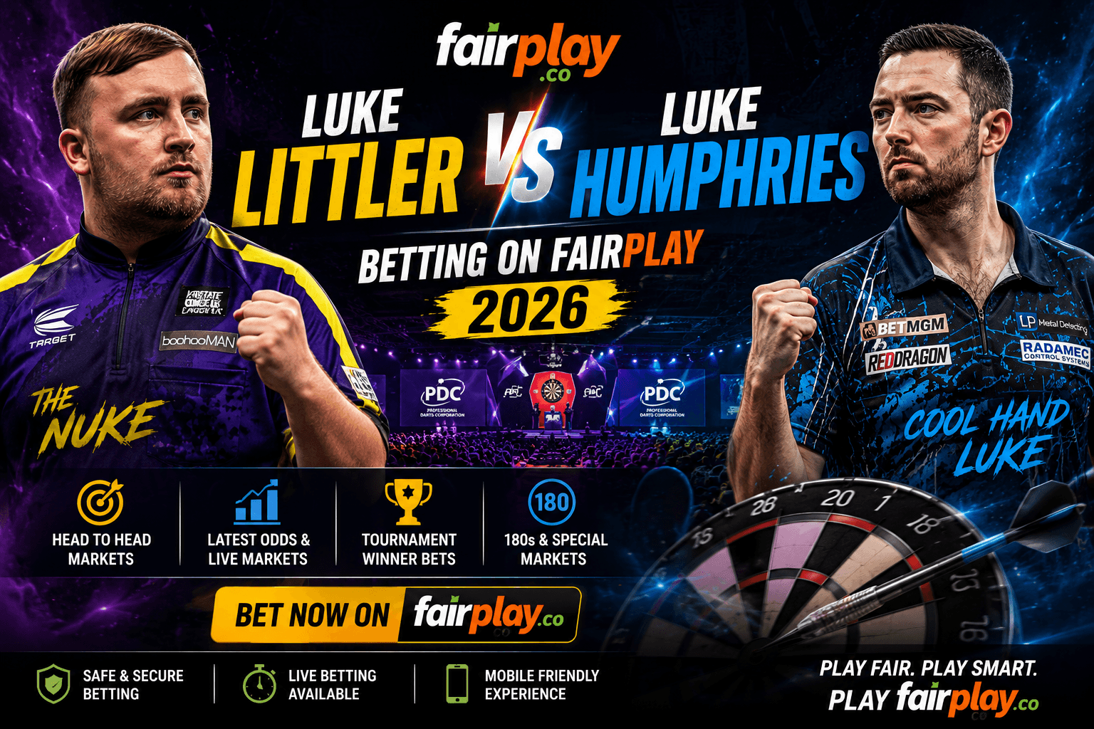 Luke Littler vs Luke Humphries Betting on FairPlay 2026