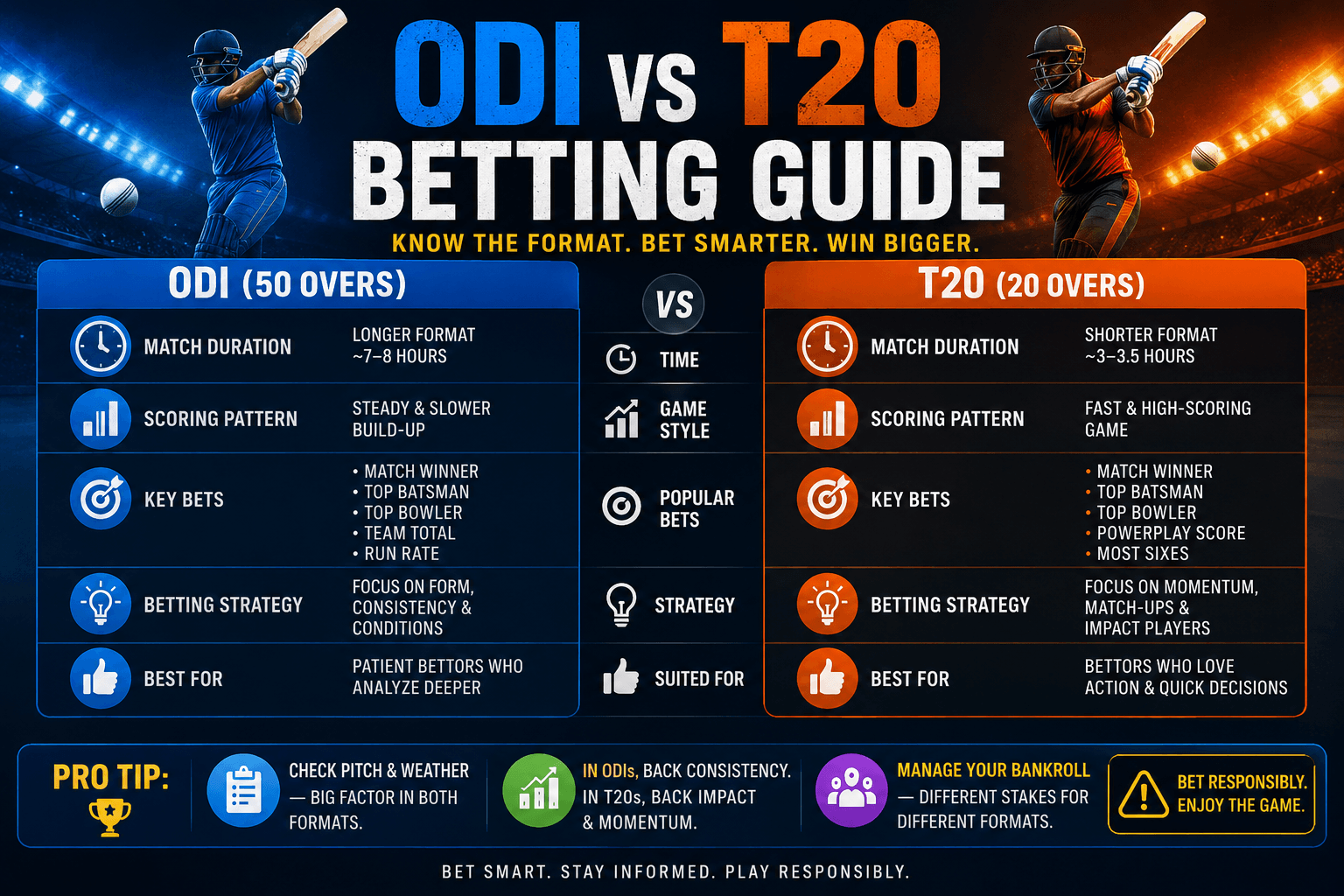 ODI Betting vs T20 Betting: Which Cricket Format Gives Better Value Odds?
