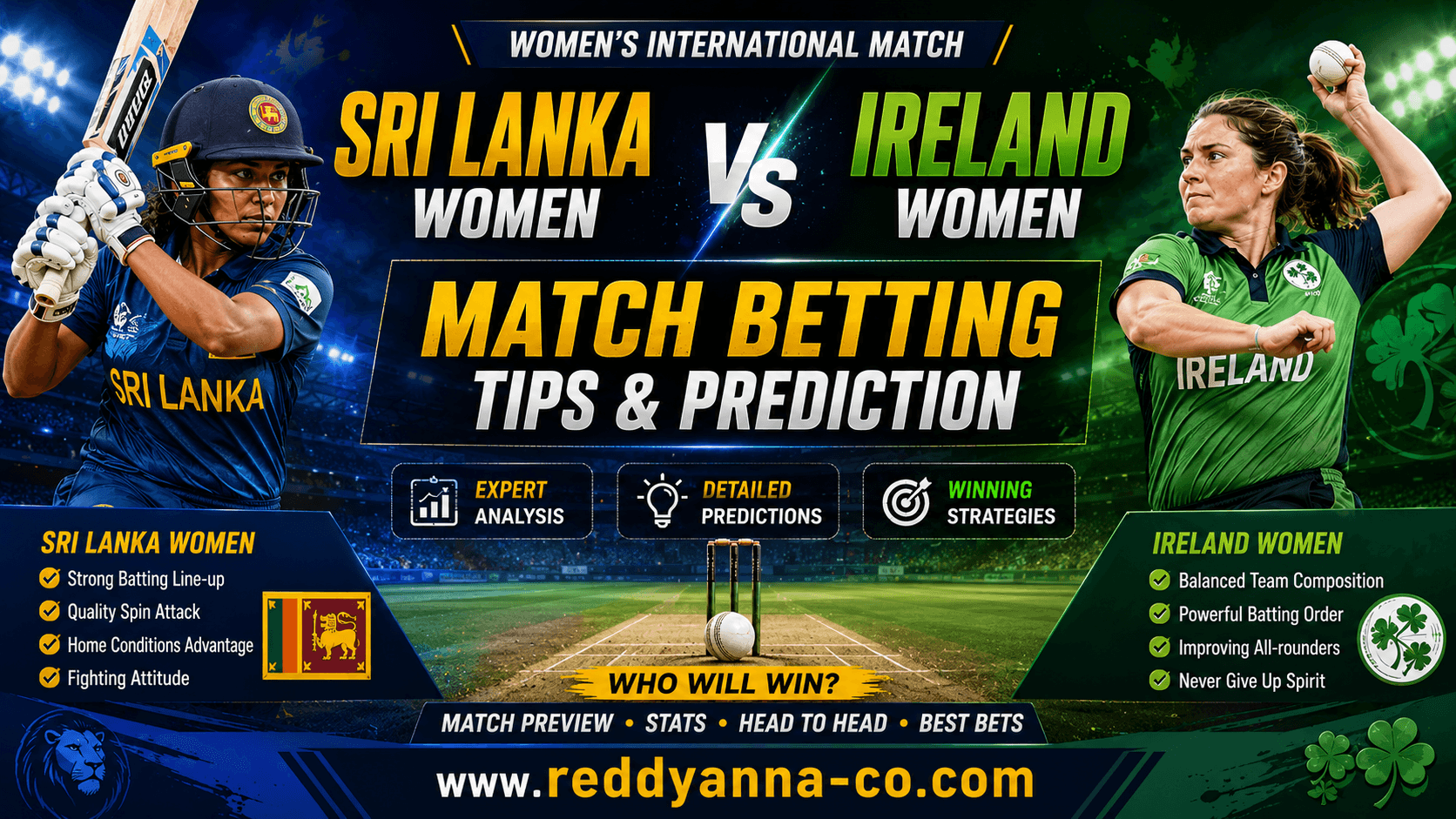 Sri Lanka women vs Ireland Women Match Betting Tips and Prediction