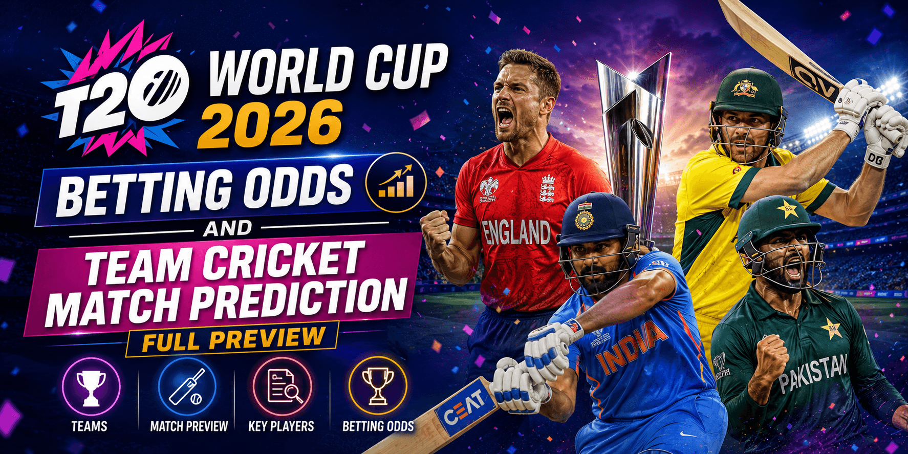 T20 World Cup 2026 Betting Odds and Team Cricket Match Prediction, Full Preview