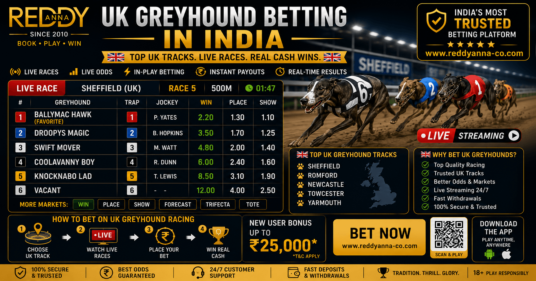 UK Greyhound Betting in India: Tips & Live Strategies