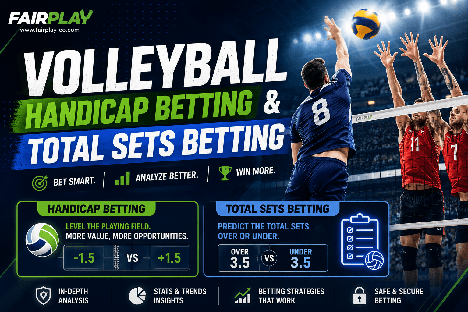 Volleyball Handicap Betting & Total Sets Betting